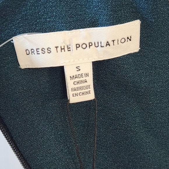 Dress The Population Sandra Stretch Crepe Slit Maxi Gown - Picture 12 of 16